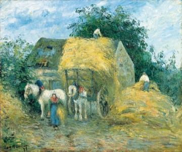  montfoucault - der Heuwagen Montfoucault 1879 Camille Pissarro